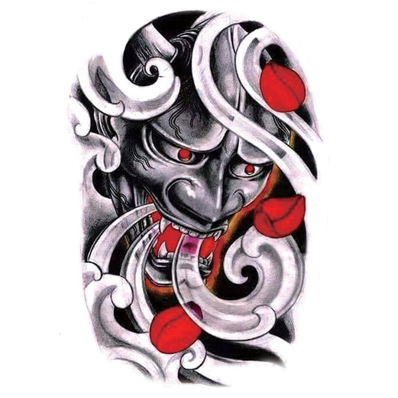 Waterproof temporary tattoo stickers for half-sleeve tattoos, one-time use.